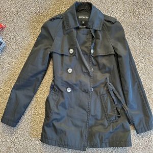 Express black xs trench jacket
